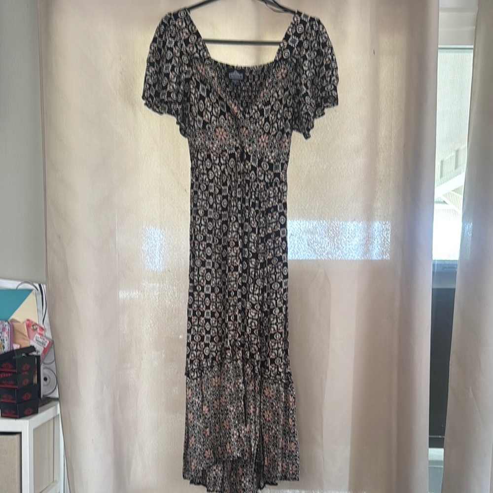 Floral Black Maxi Dress